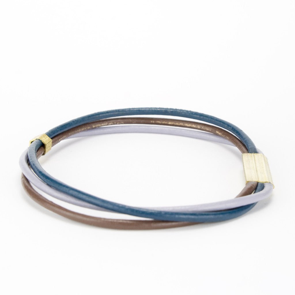 Multicolor Leather Bangles - Bracelets