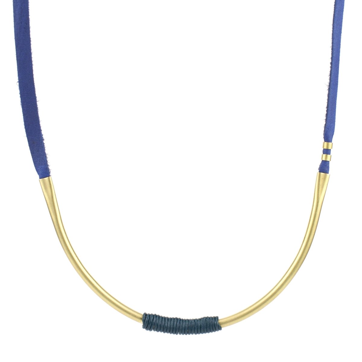 betsy & iya Spring in the Park necklace with raw brass