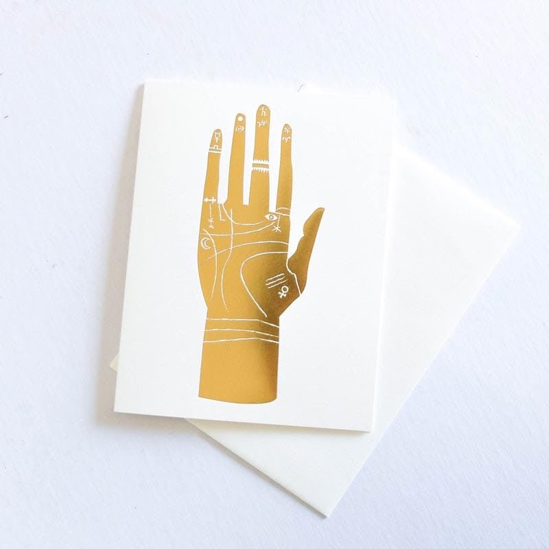 Banquet Cards - Palmistry Foil Note Card