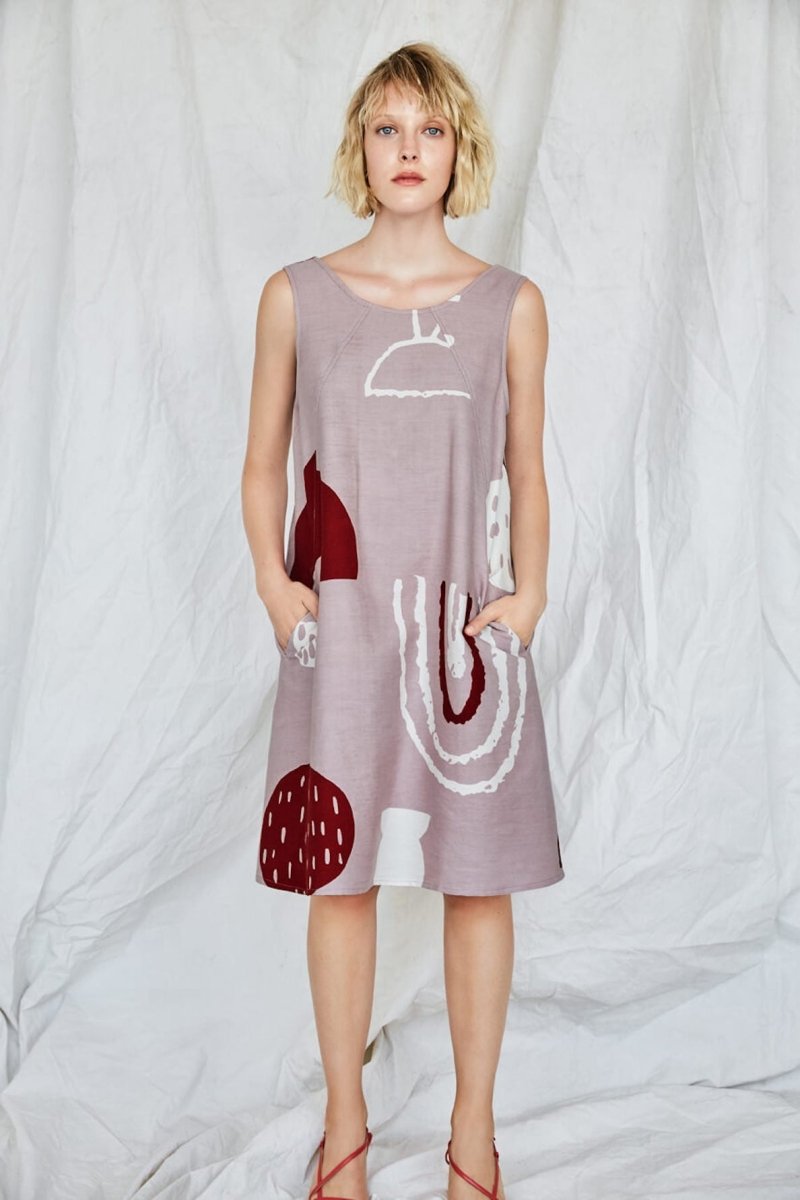 Bardane Dress in Nutmeg Poterie