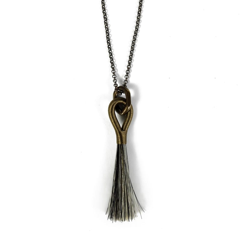 Boet Horse Tassel Necklace Bronze Grey