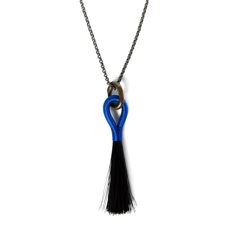 Boet Horse Tassel Necklace Cobalt Black