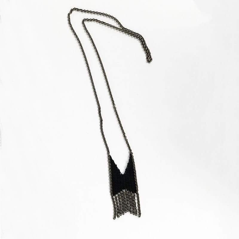 Boet Mini Fringe Necklace Black