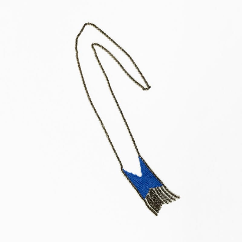 Boet Mini Fringe Necklace Cobalt