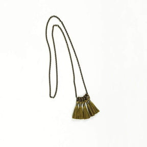 Boet Jewelry Silk Tassel Necklace in Bronze