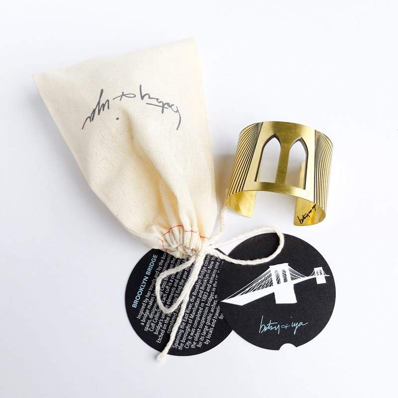 betsy & iya Brooklyn Bridge bracelet inspired by New York's bridge