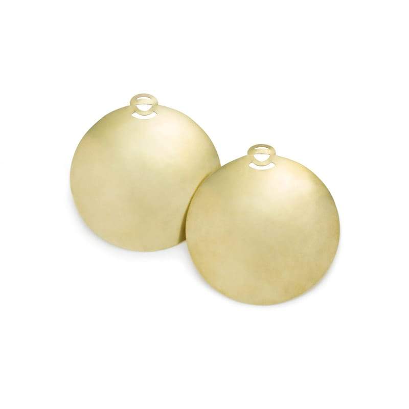 Caderas shield earrings in brass front