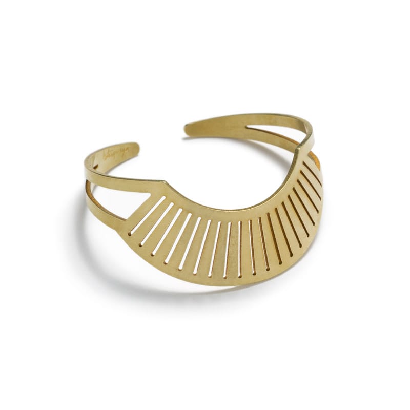 Canto Cuff adjustable Bracelet brass front