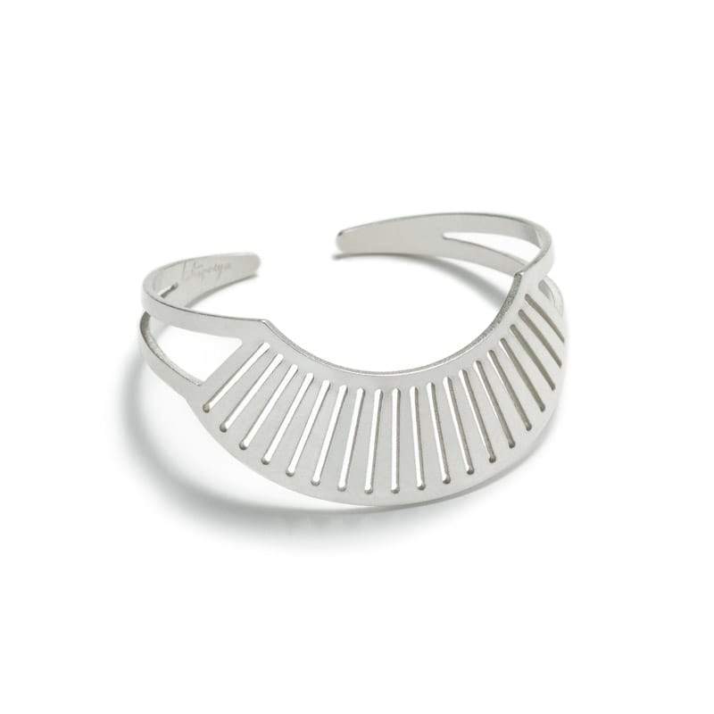 Canto Cuff adjustable Bracelet sterling silver front