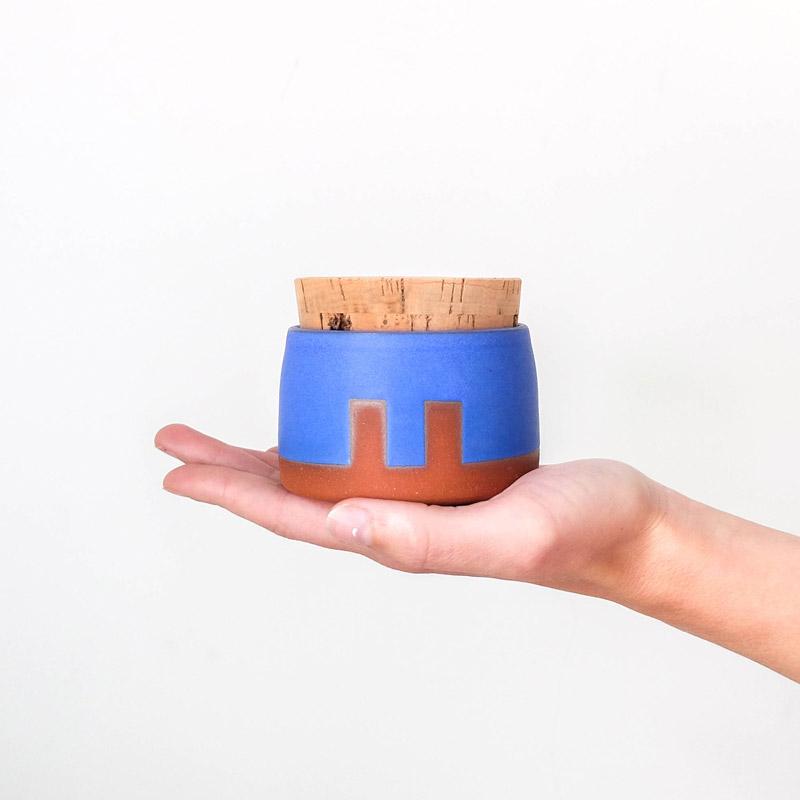 Corked Jar - Cerulean Notches