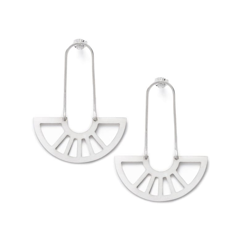 coro pendant earrings in sterling silver front