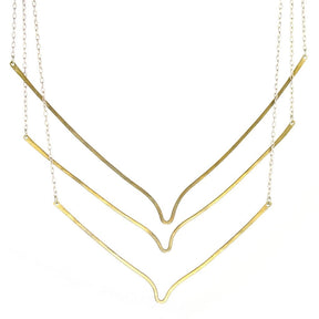 betsy & iya True South necklace with mixed metals