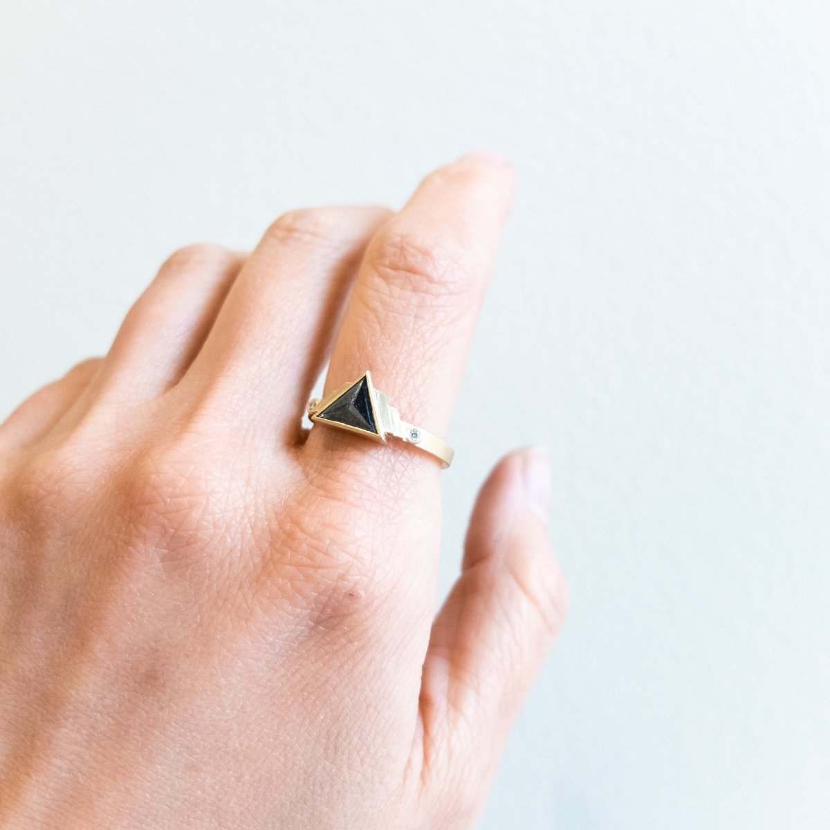 Triangle Diamond Ring