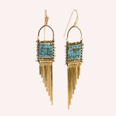 Demimonde Jewelry Asymmetrical Turquoise Earrings