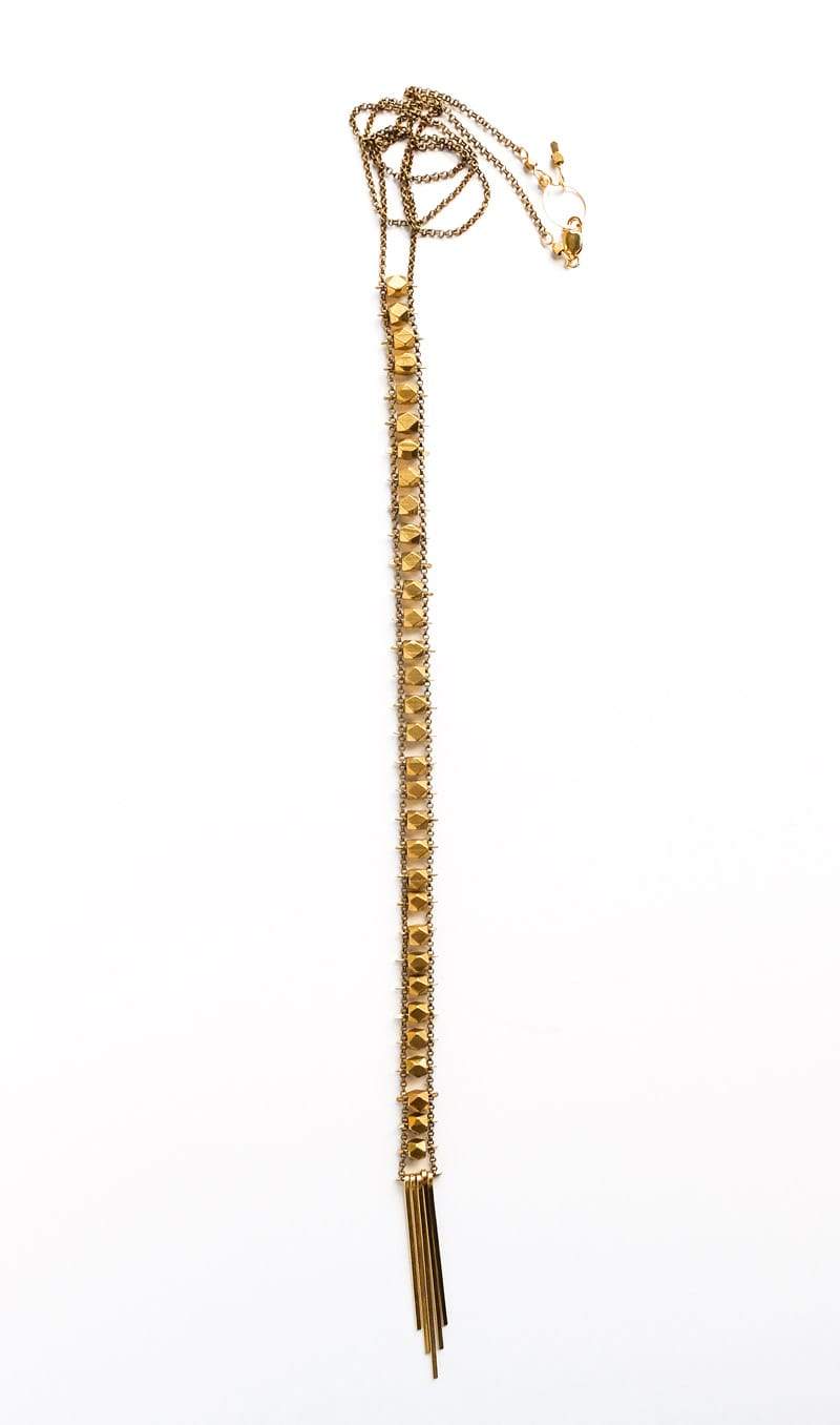 Demimonde Jewelry Brass Ladder Necklace