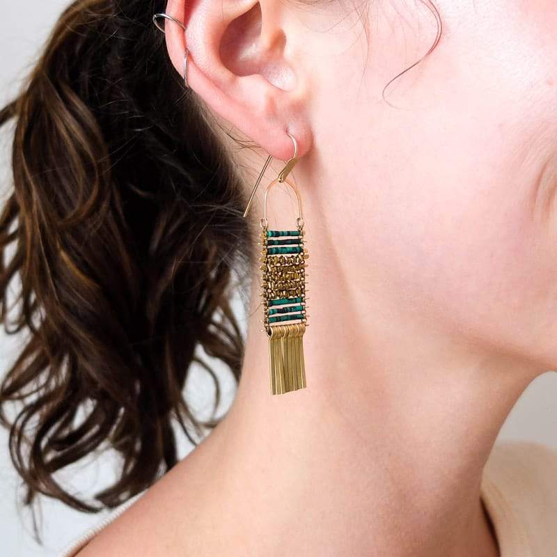 Demimonde Jewelry Malachite Earrings