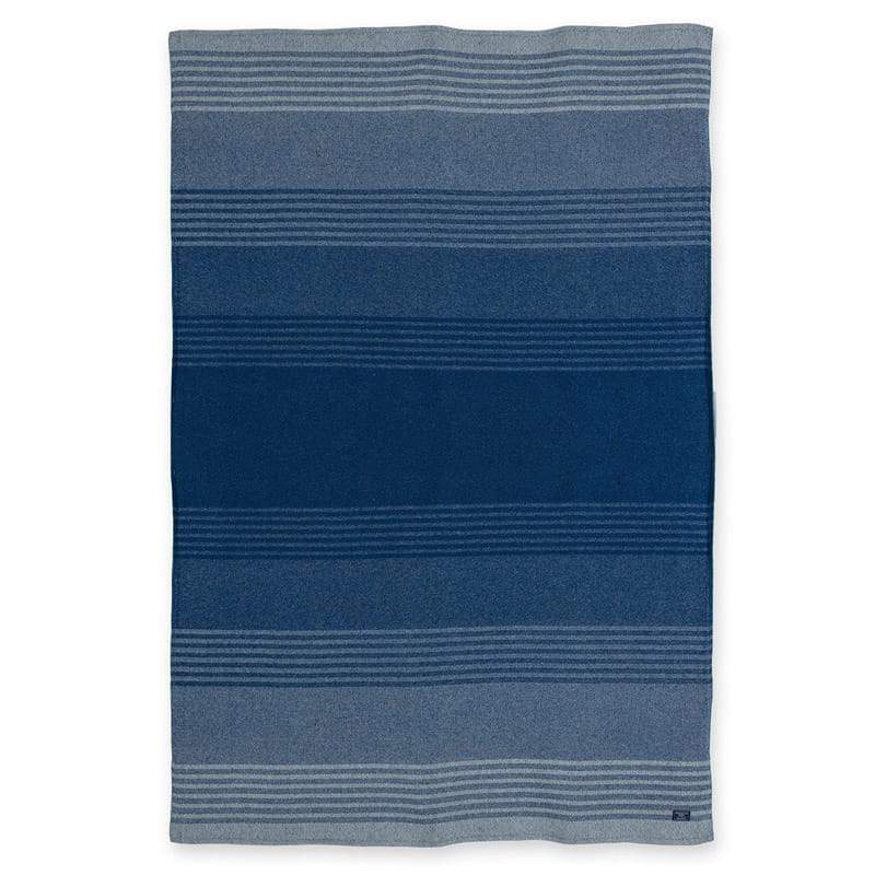 Faribault Blue Linear Stripe Cotton Throw