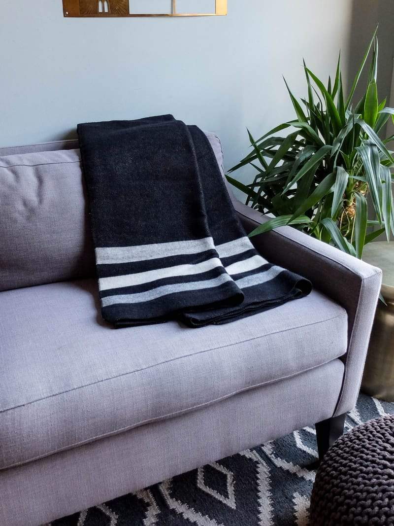 Revival Stripe Throw - Black