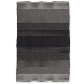 Faribault Gray Linear Stripe Cotton Throw