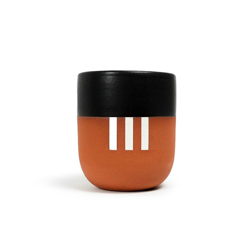 Handleless Mug in White Stripe by Wolf Ceramics
