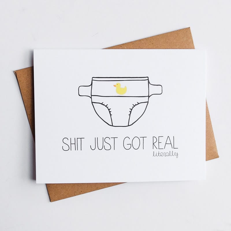 "Shit Just Got Real" Card