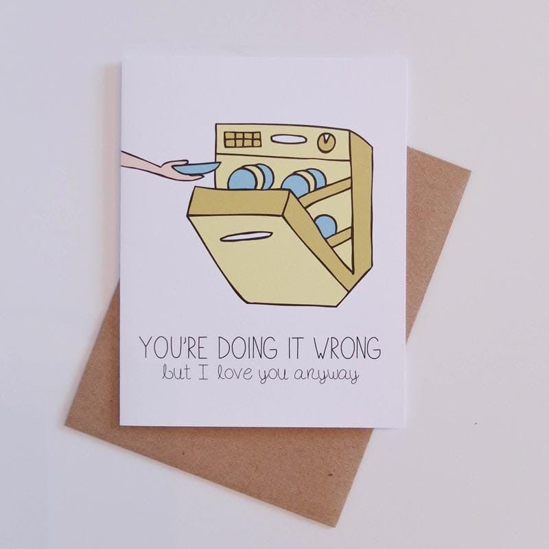 "You're Doing it Wrong" Dishwasher Card