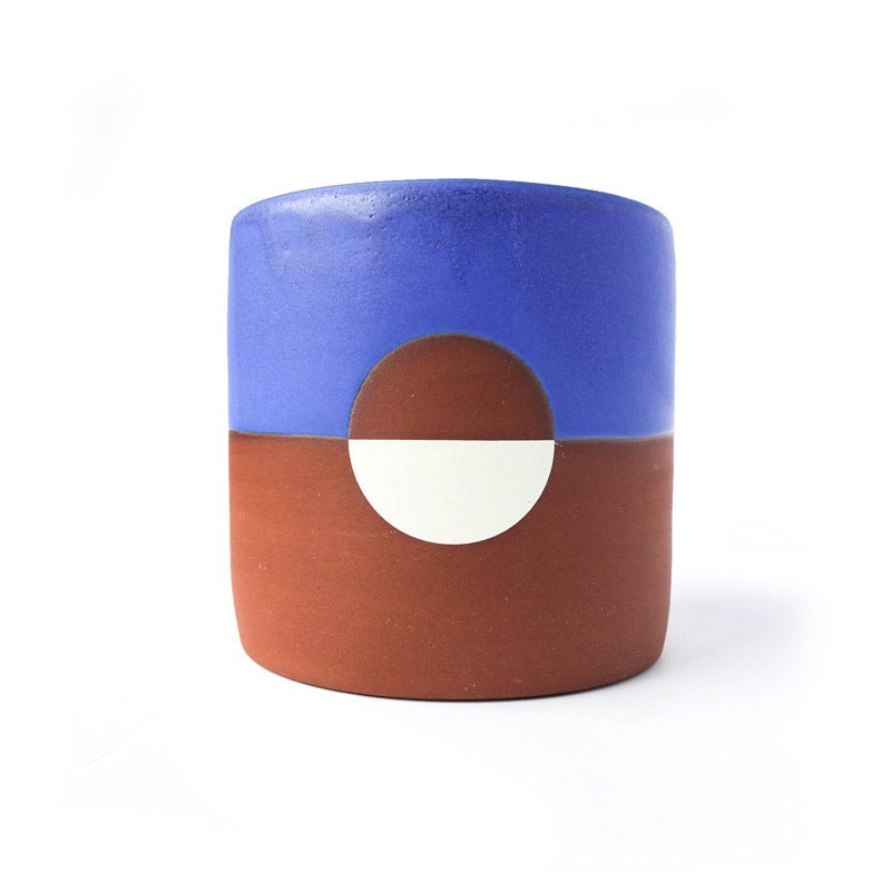 Large Planter - Full Moon in Cerulean