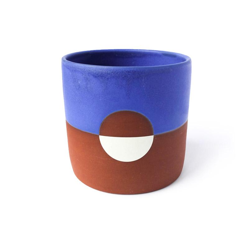 Large Planter - Full Moon in Cerulean