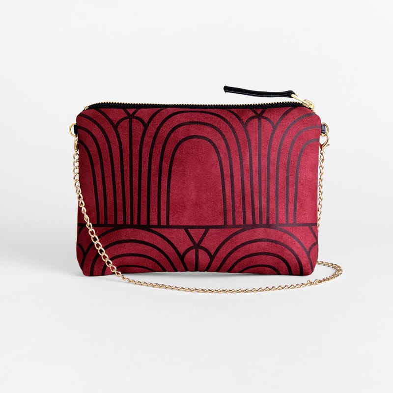 Lee Coren Dulce Clutch & Strap Bag - Arches Burgundy