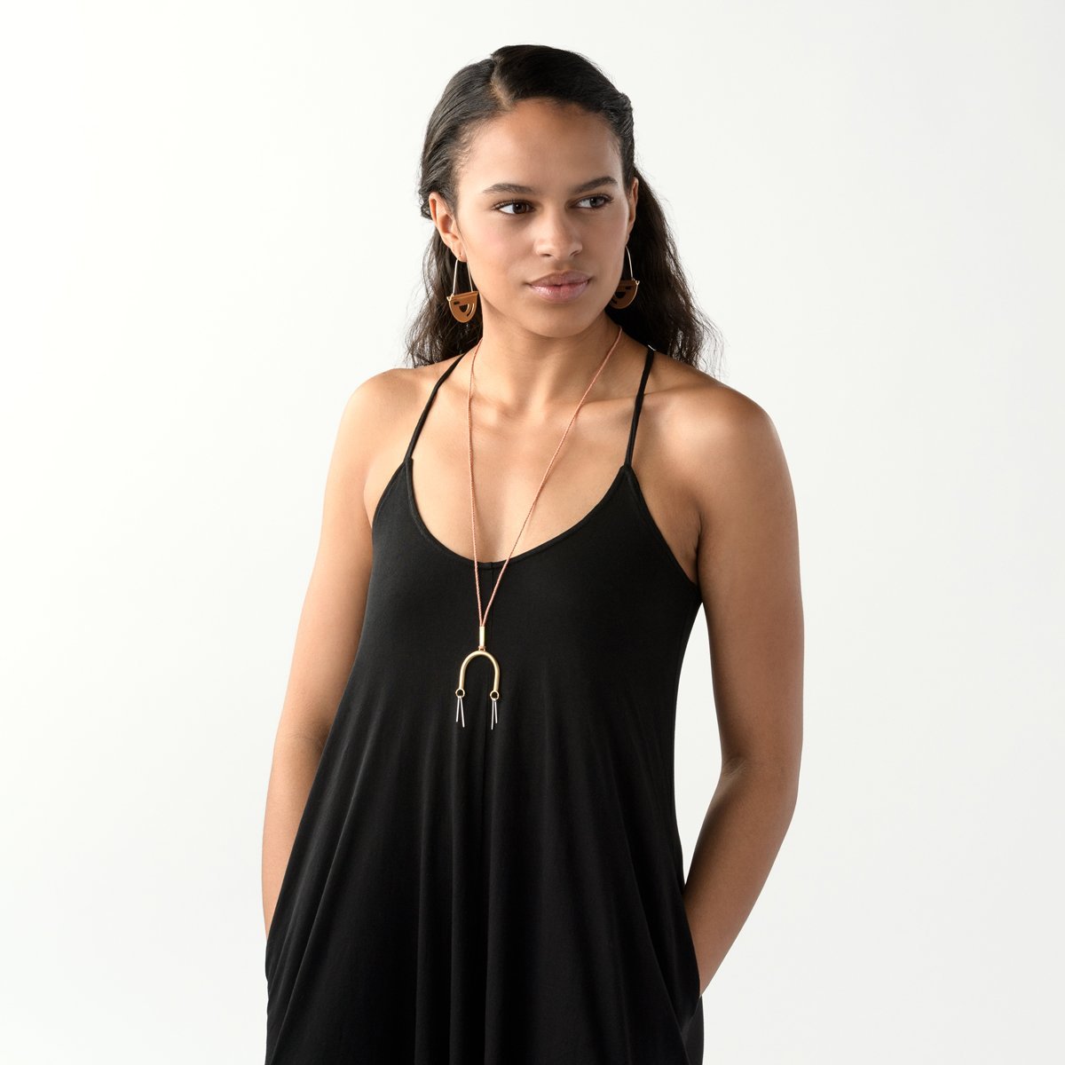 Lucero necklace on model