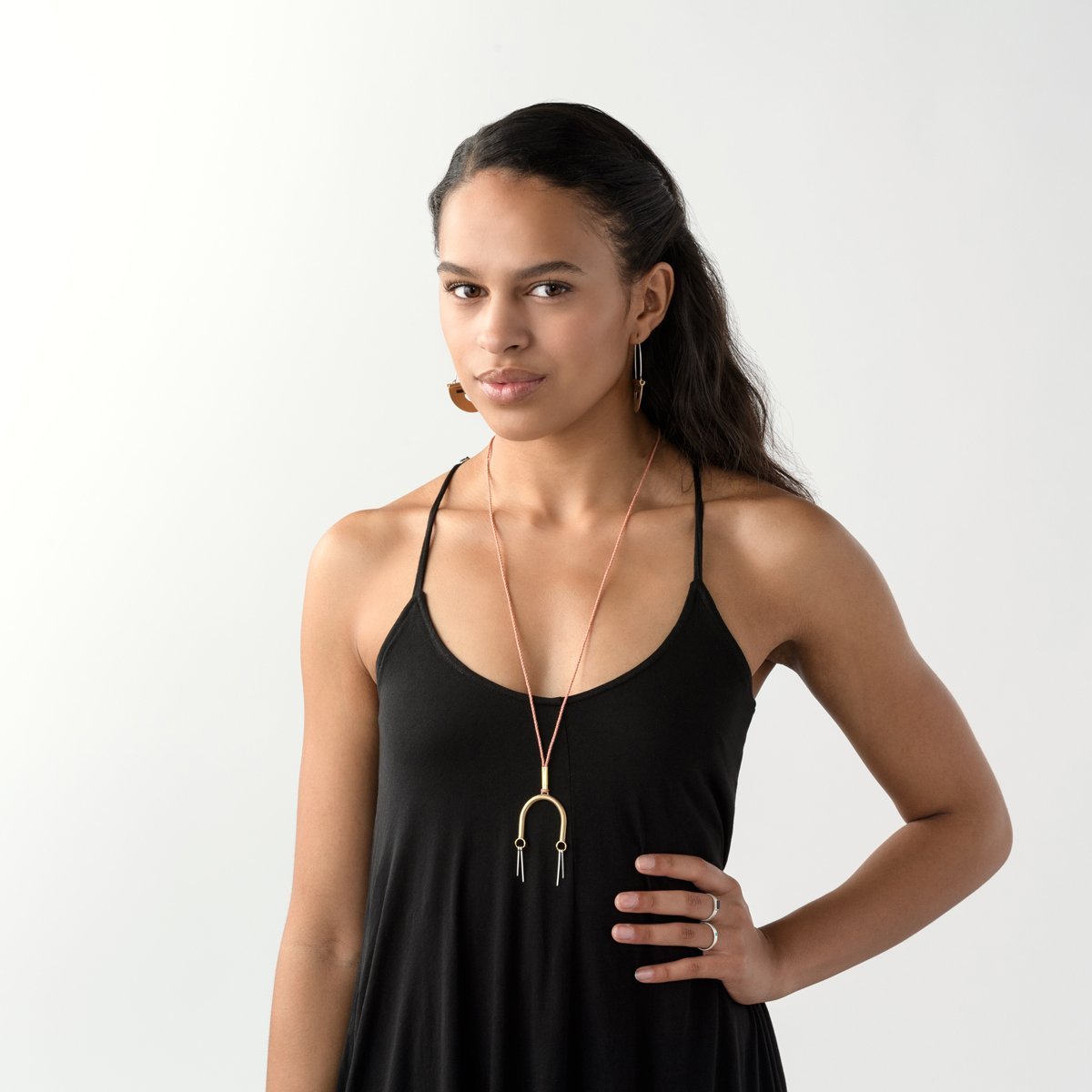 Lucero necklace on model