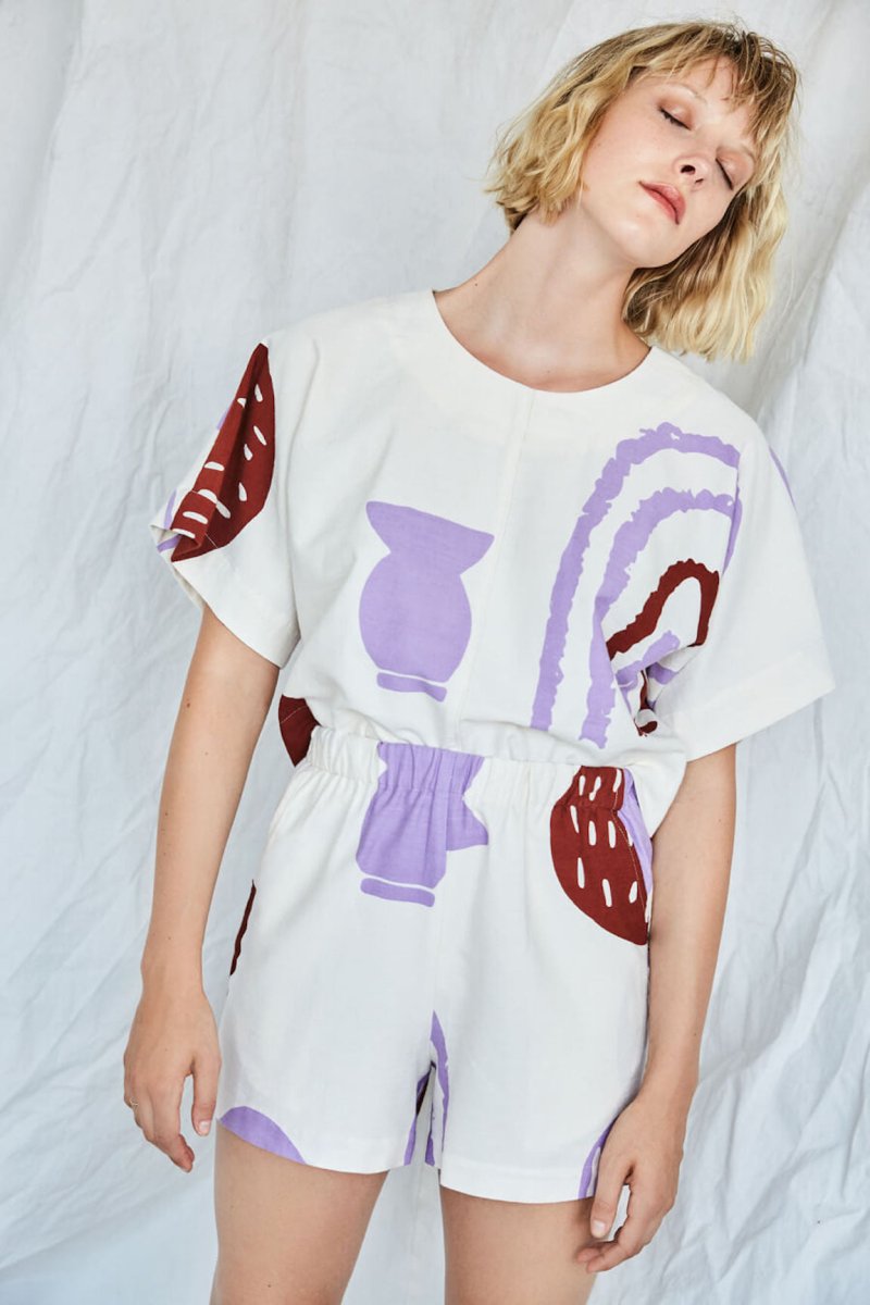 Luciole Top in Ivory Poterie
