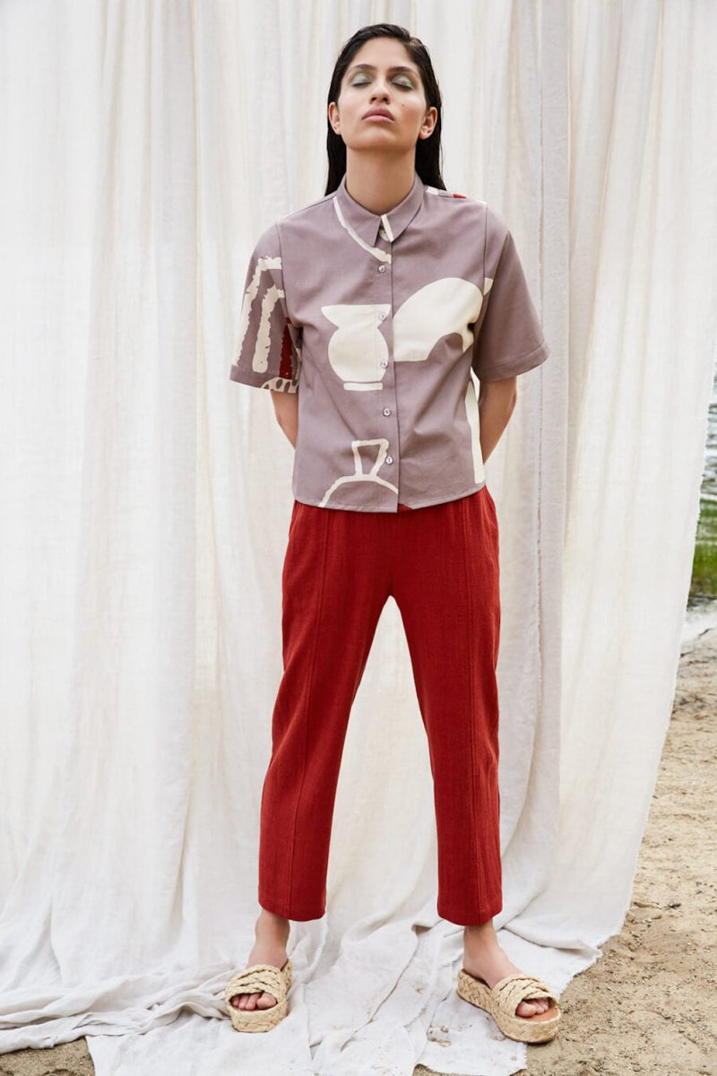 Maison Jaune Shirt in Ivory Poterie