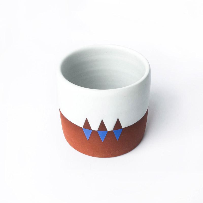 Medium Planter - Cerulean Diamonds