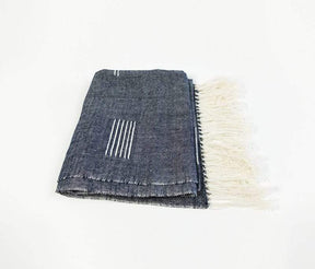 Minna handwoven Blue Shapes Cotton Scarf