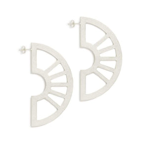 Neva statement earrings in sterling silver flat