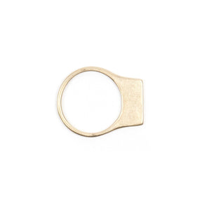 Contemporary and minimal bronze stacking ring with an elongated curve that sits above the top of the finger. Hand-crafted in Portland, Oregon. 