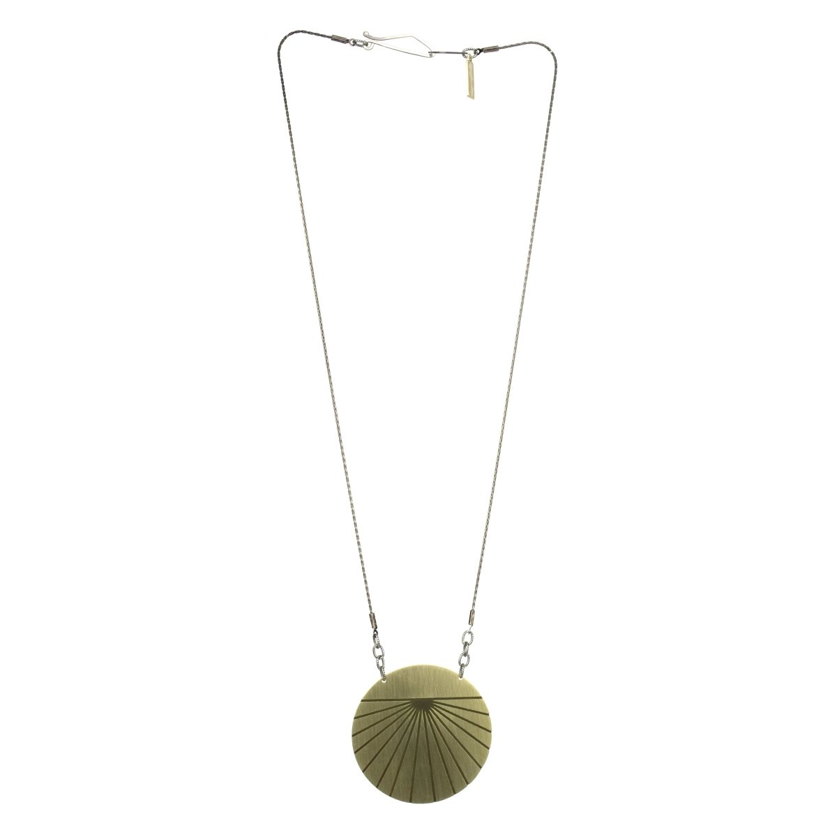 Horizon necklace fully featured including the handcrafted sterling silver clasp.
