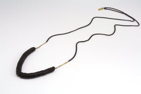 betsy & iya long Sirocco necklace with brass