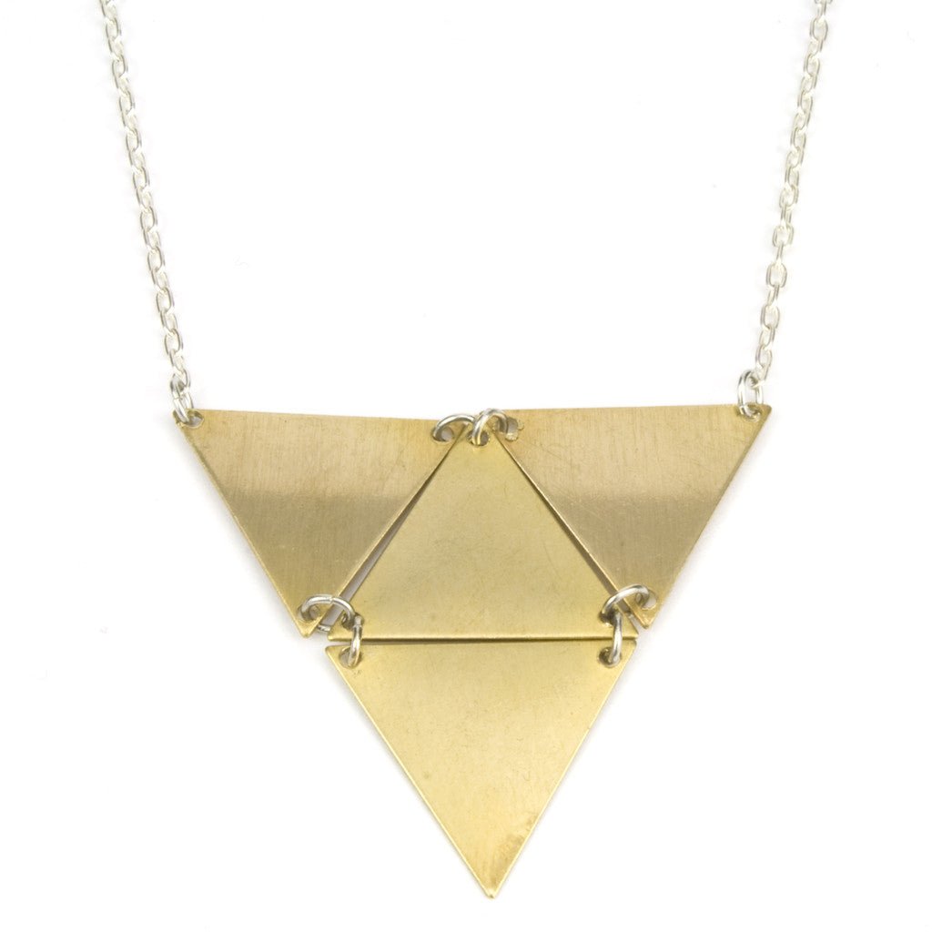 betsy & iya Sandstorm necklace multiple triangles