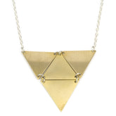 betsy & iya Sandstorm necklace multiple triangles