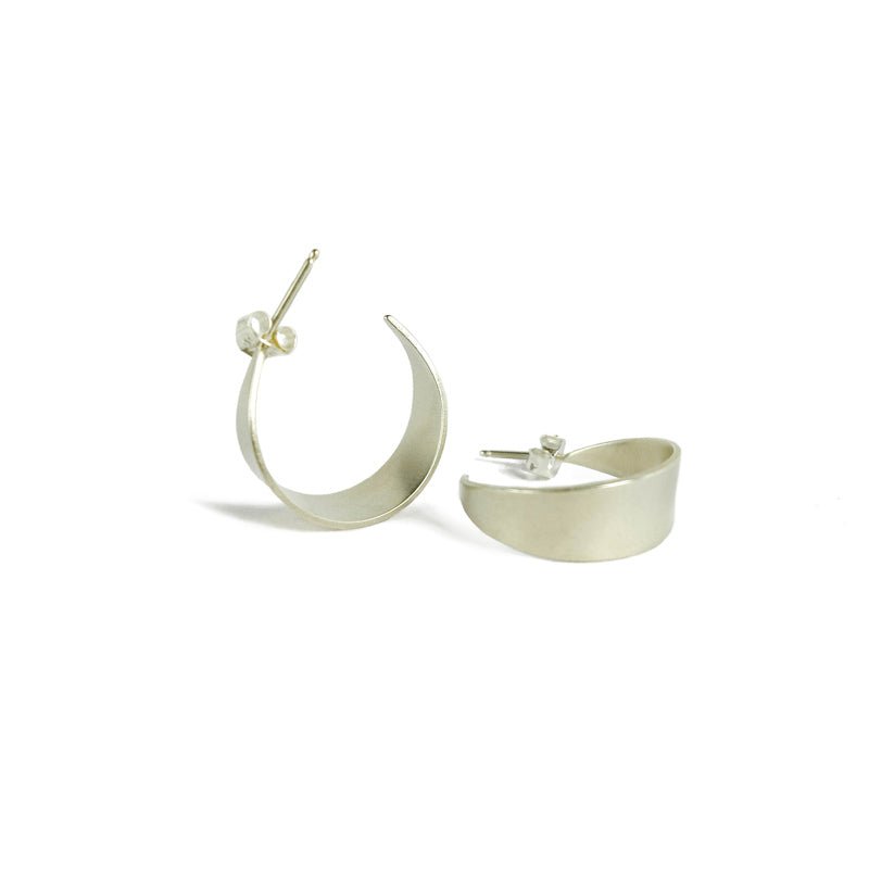 Silver Petal Hoop earrings by Natalie Joy
