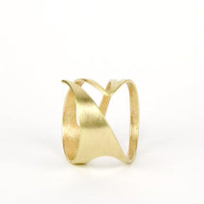 betsy & iya brass Kacie ring by betsy & iya laying on its side for a different angle.