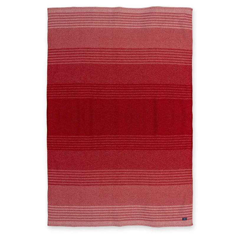 Faribault Red Linear Stripe Cotton Throw