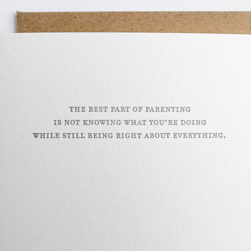 Sapling Press "Best Part of Parenting" Card close-up