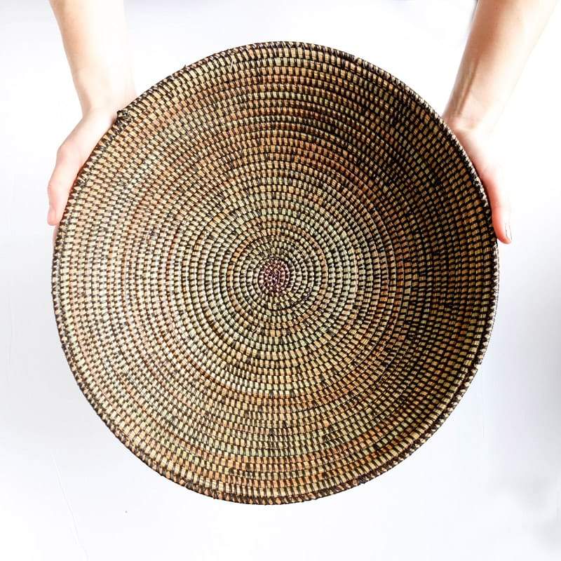 Large Senegal Basket in Dark Brown