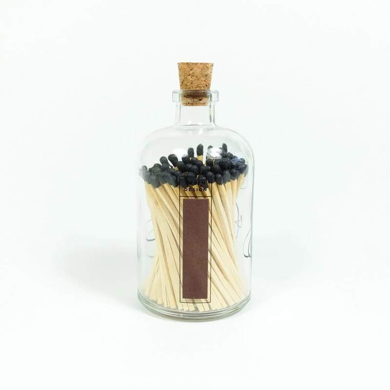 Skeem Apothecary Match Bottle decorative black matches