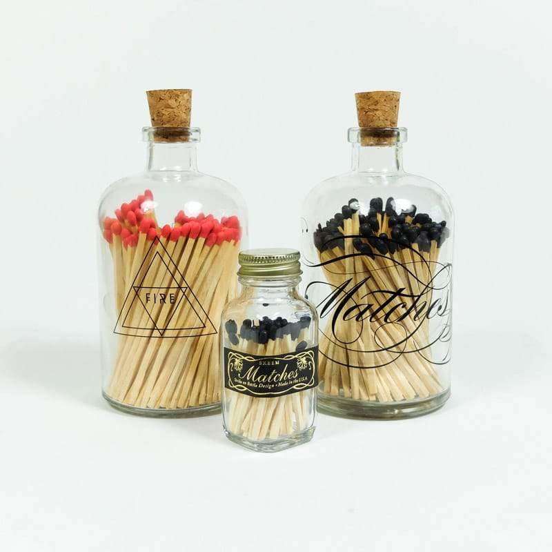 Skeem decorative match bottles