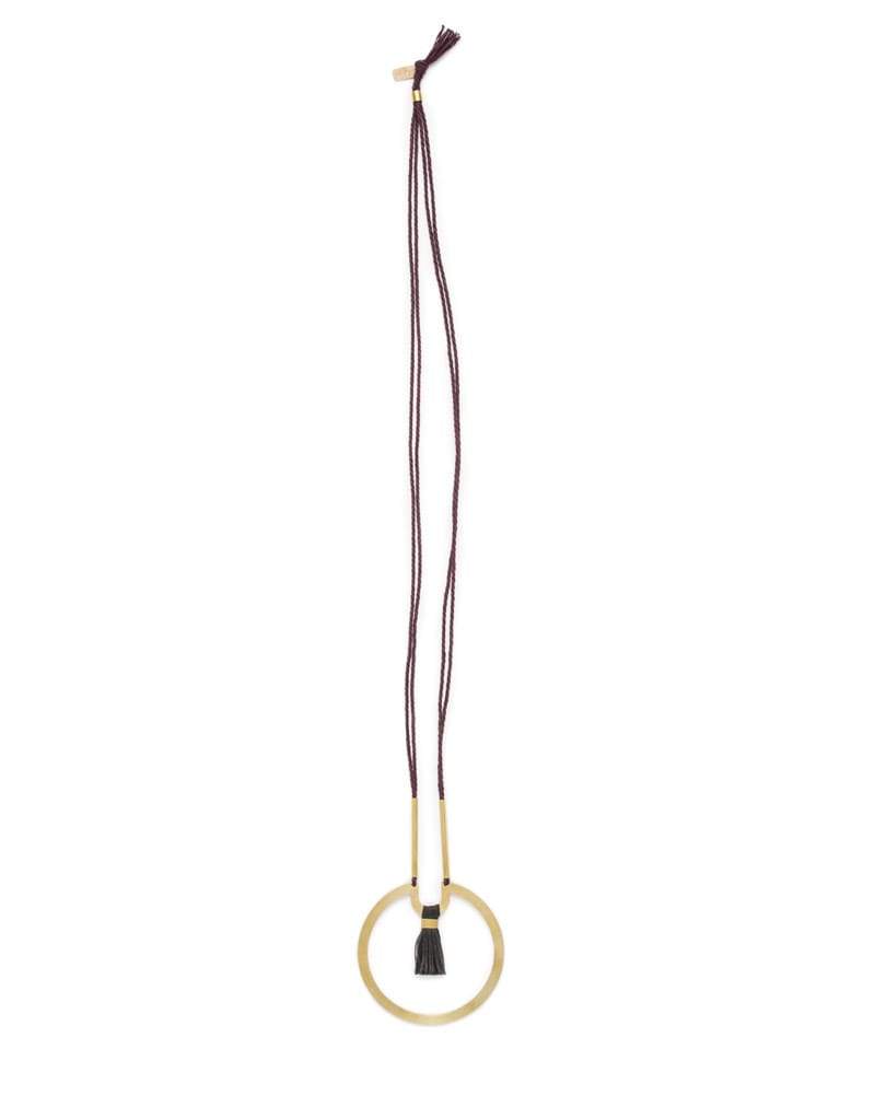 Salta burgundy rope necklace length