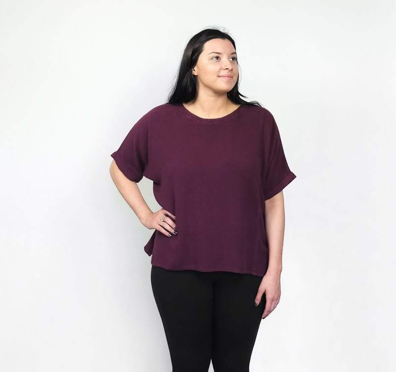 Tienda Ho Clothing Taznakte Top in Aubergine